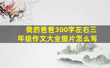 我的爸爸300字左右三年级作文大全图片怎么写