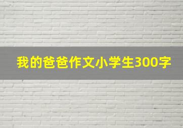 我的爸爸作文小学生300字