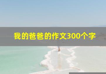 我的爸爸的作文300个字