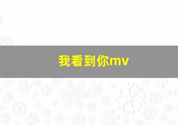 我看到你mv