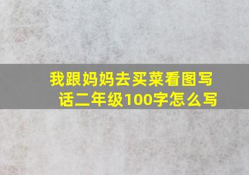 我跟妈妈去买菜看图写话二年级100字怎么写