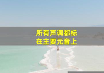 所有声调都标在主要元音上