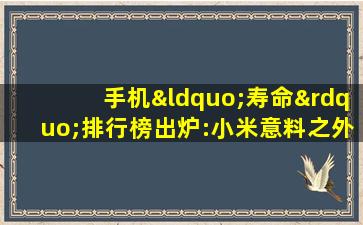 手机“寿命”排行榜出炉:小米意料之外,第一名意料之中