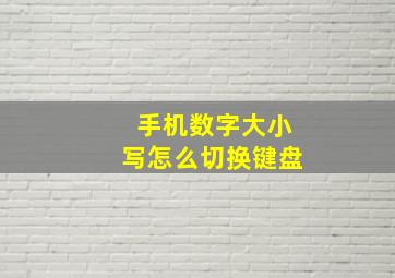 手机数字大小写怎么切换键盘