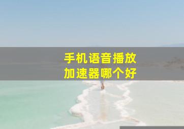 手机语音播放加速器哪个好