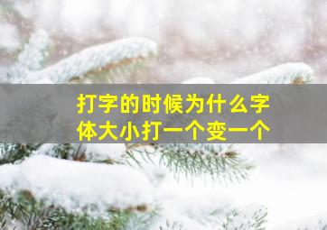 打字的时候为什么字体大小打一个变一个