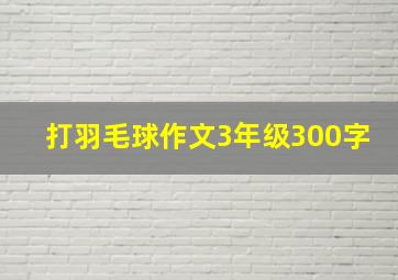 打羽毛球作文3年级300字