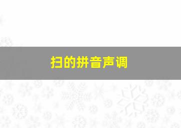 扫的拼音声调