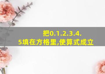 把0.1.2.3.4.5填在方格里,使算式成立