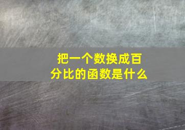 把一个数换成百分比的函数是什么