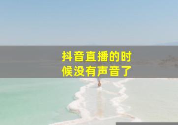 抖音直播的时候没有声音了