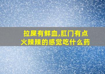 拉屎有鲜血,肛门有点火辣辣的感觉吃什么药