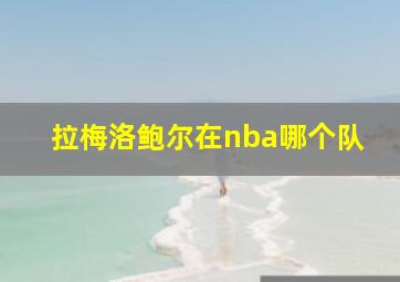 拉梅洛鲍尔在nba哪个队