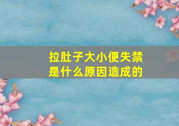 拉肚子大小便失禁是什么原因造成的