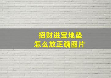 招财进宝地垫怎么放正确图片