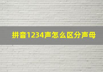 拼音1234声怎么区分声母