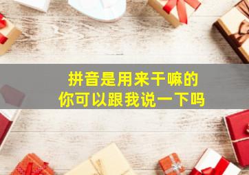 拼音是用来干嘛的你可以跟我说一下吗