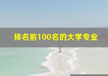 排名前100名的大学专业