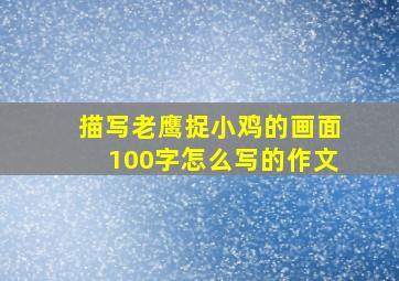 描写老鹰捉小鸡的画面100字怎么写的作文