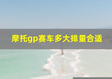 摩托gp赛车多大排量合适