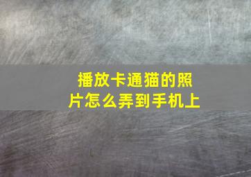 播放卡通猫的照片怎么弄到手机上