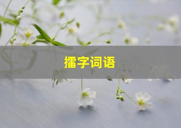 擂字词语