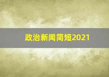 政治新闻简短2021