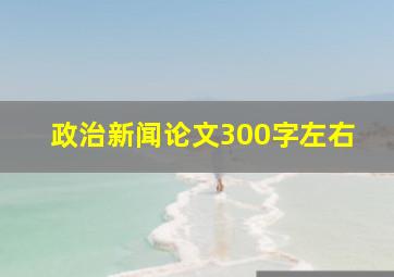 政治新闻论文300字左右