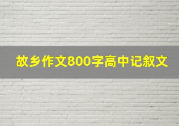 故乡作文800字高中记叙文