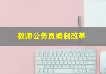 教师公务员编制改革