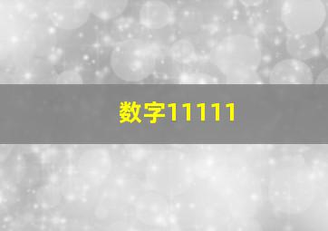 数字11111