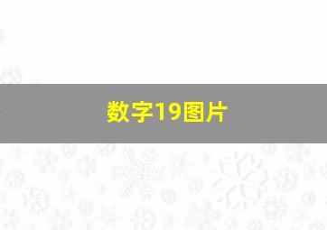 数字19图片