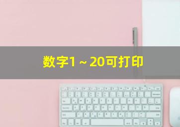 数字1～20可打印