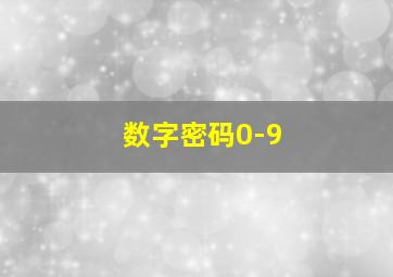 数字密码0-9