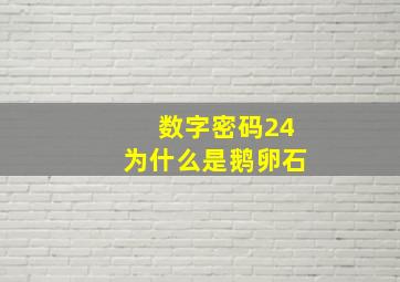 数字密码24为什么是鹅卵石