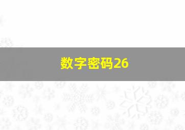 数字密码26