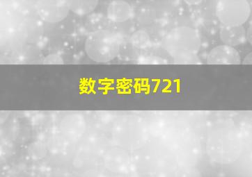 数字密码721