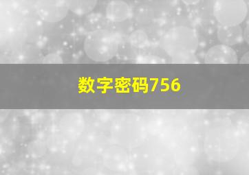 数字密码756