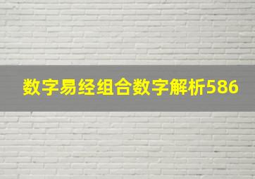 数字易经组合数字解析586