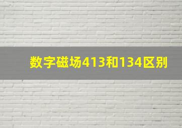 数字磁场413和134区别