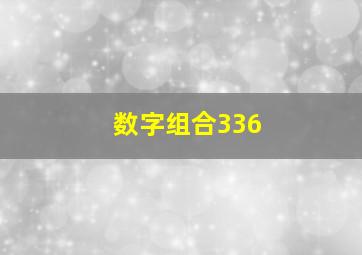 数字组合336