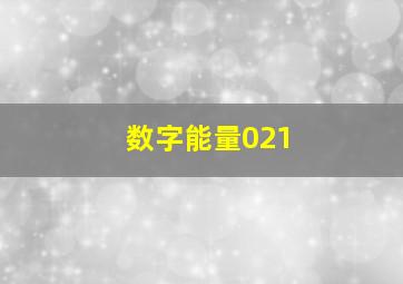 数字能量021