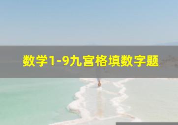 数学1-9九宫格填数字题