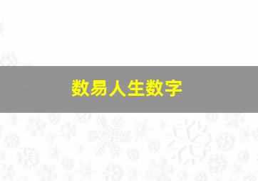 数易人生数字