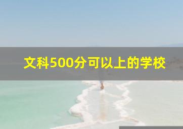 文科500分可以上的学校