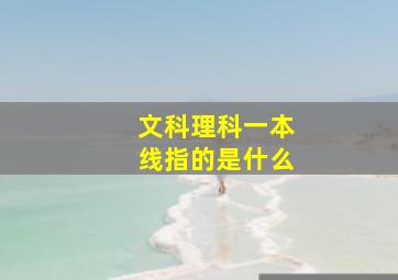 文科理科一本线指的是什么