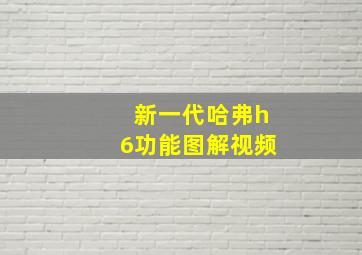 新一代哈弗h6功能图解视频