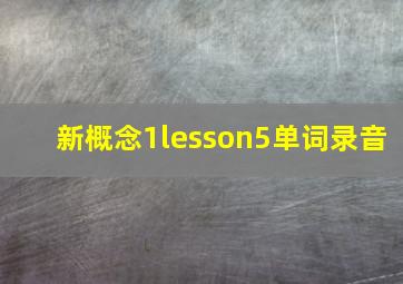 新概念1lesson5单词录音