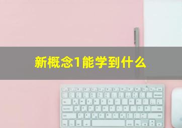 新概念1能学到什么