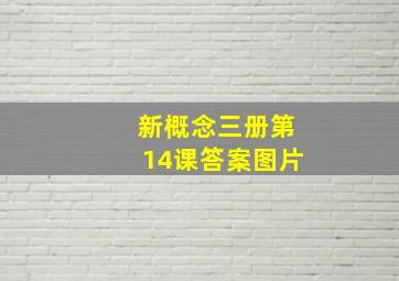 新概念三册第14课答案图片